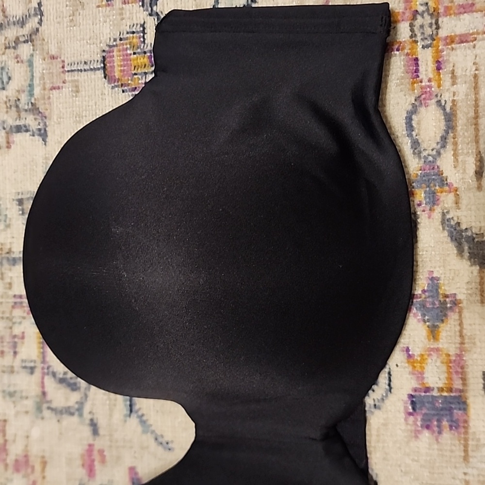 Maidenform Black Full Coverage Wired Strapless Br… - image 2